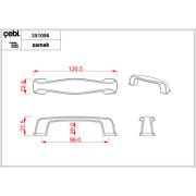 Çebi Kulp A351 MP32 Antik Antrasit 25MM-96MM-160M Kulp 25MM