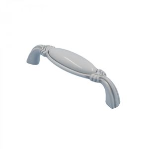 Giusti Kulp Seramik Metal Gümüş - Beyaz 96mm Dolap Kulpu GI.M68.00.00.096.V4G