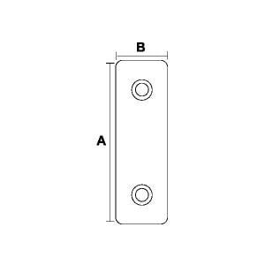 Hafele Baza Pabucu 53x11x6mm, Krem
