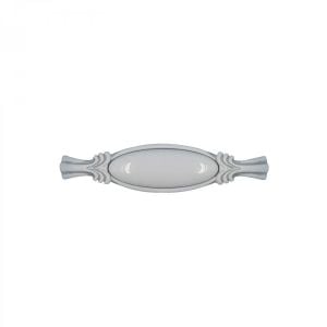 Giusti Kulp Seramik Metal Gümüş - Beyaz 128MM Dolap Kulpu GI.M78.00.00.128.V4G