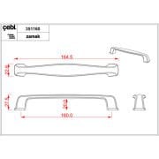 Çebi Kulp A351 MP30 Antik Sarı 160MM (16CM) Kulp