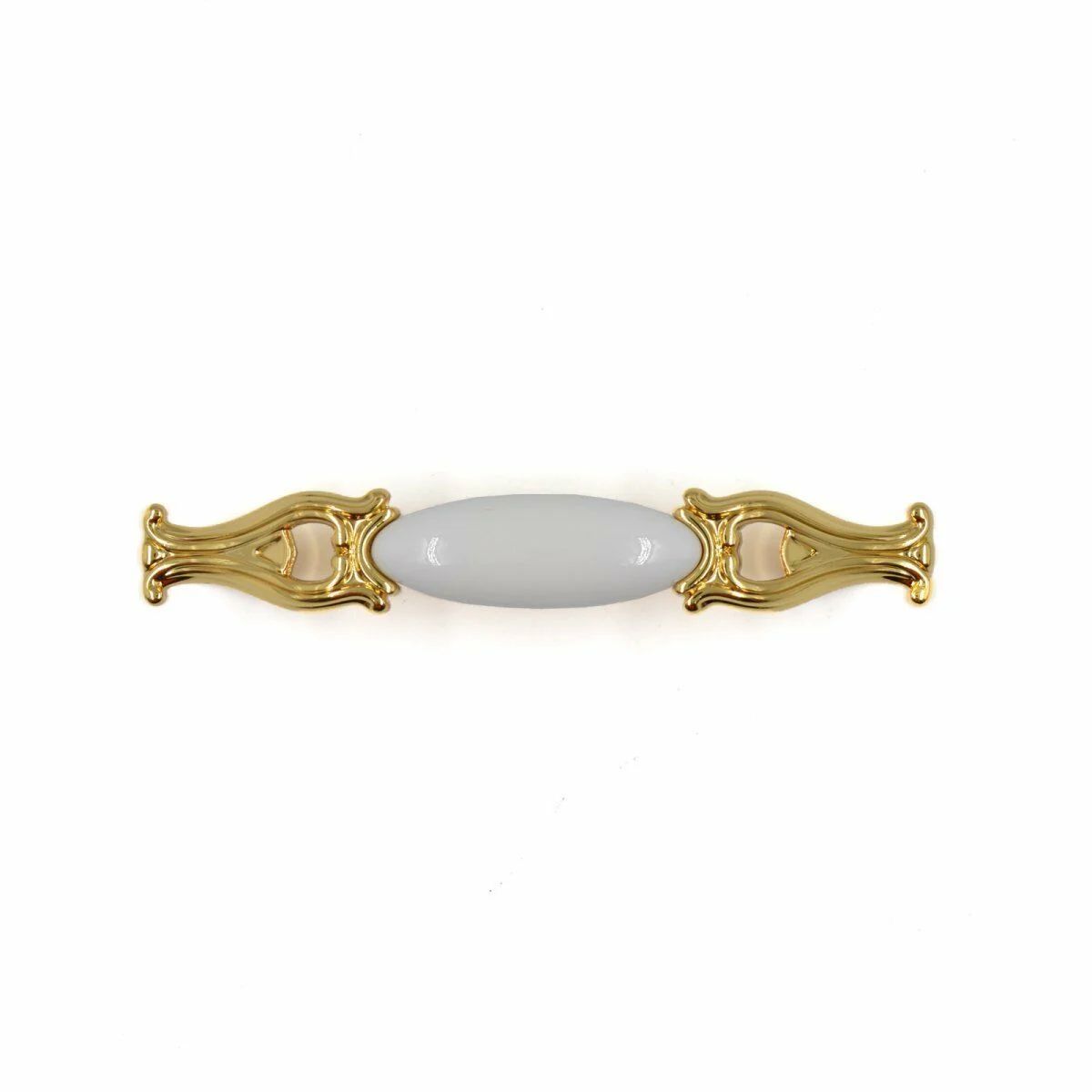 Giusti Kulp Seramik Metal Altın - Beyaz 96mm Dolap Kulpu GI.M81.00.00.096.GLG