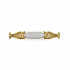 Giusti Kulp Seramik Metal Altın - Beyaz 96mm Dolap Kulpu GI.M81.00.00.096.GLG