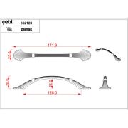 Çebi kulp A352 MP24 Siyah 32MM-96MM-128MM Kulp 96 MM