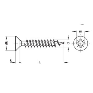 Hafele Hospa Havşa Başlı Vida 5,0X100mm (100 Adet) Galvaniz