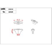 Çebi Kulp A353 MP10 Eskitme Sarı 16MM-96MM-128MM Kulp 128 MM