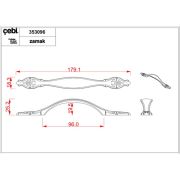 Çebi Kulp A353 MP10 Eskitme Sarı 16MM-96MM-128MM Kulp 16MM