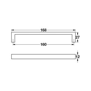 Hafele Mobilya Kulpu Brocke 160mm Paslanmaz Çelik