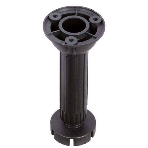 Hafele PFT02 Plastik Baza Ayağı 150mm, Siyah Renk (20 Adet)