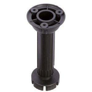 Hafele PFT02 Plastik Baza Ayağı 150mm, Siyah Renk (20 Adet)