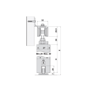 Hafele Slide 50-P Ahşap Kayar Kapı Seti 50kg