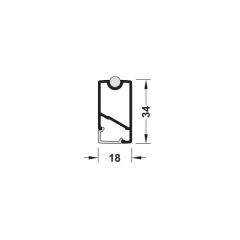 Hafele Profil 5104 Askı Borusu 2500mm, Beyaz Renk