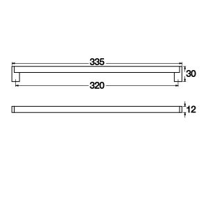 Hafele Mobilya Kulpu Cube 320mm Paslanmaz Çelik