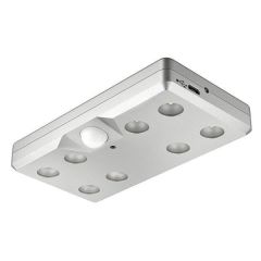 Hafele LED 9004 Pilli ayd. 0,8W, gümüş r.,4000K