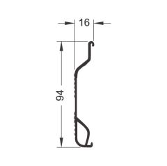 Hafele Variant-S Dekoratif Ön Kapak 693mm, Gri Renk