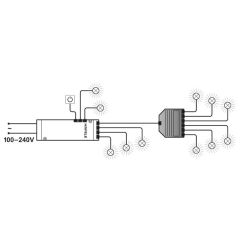 Hafele 6 Çıkışlı Çoklayıcı, 12V, Plastik, Siyah Renk