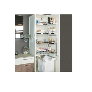 Hafele Flexstore Çamaşır Sepeti Rafı 100cm, Krom Renk (Açma)