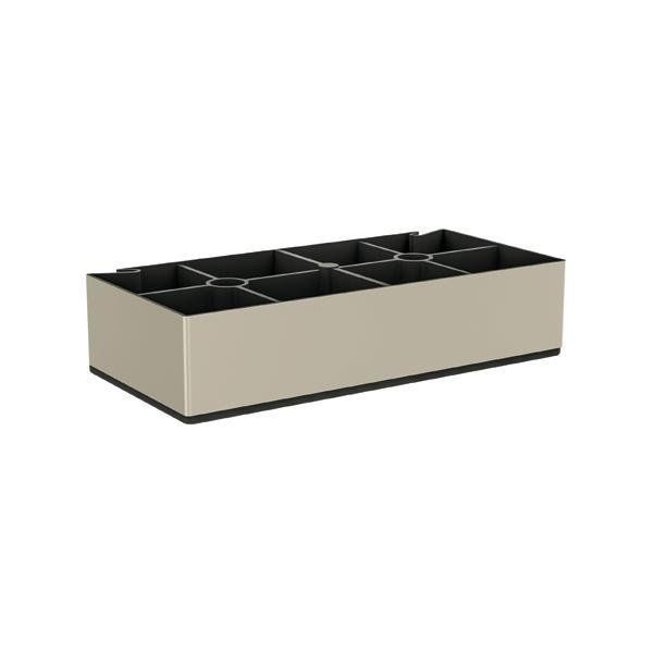 Hafele Box Köşeli Mobilya Ayağı 70x40mm, Mat Paslanmaz Çelik Renk
