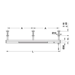 Hafele Işıklı Askı Boru.Alü.Güm.21W/1300mm