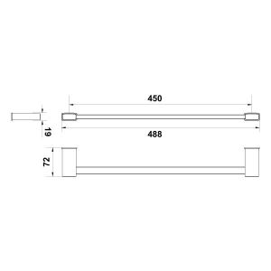 Hafele Havluluk Plato Duvara Monte 450mm Parlak Altın Renk