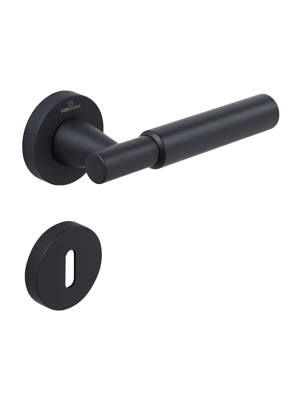 Çebi Kapı Kolu A5183 Düz Siyah Kapı Kolu Soho MP24