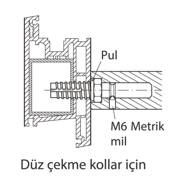 Hafele Çekme Kol Bağlantı Elemanı Tek Taraflı 20-54cm