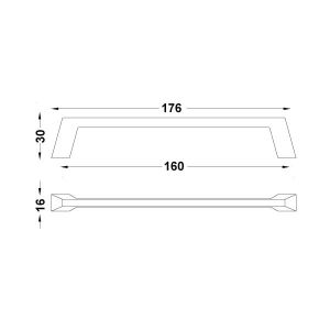 Hafele Mobilya Kulpu Tria 160mm Mat Altın