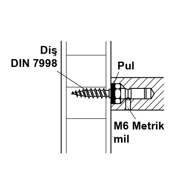 Hafele Çekme Kol Bağlantı Elemanı Tek Taraflı 40-62cm
