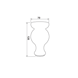 Hafele Lady Mobilya Ayağı 70x120 mm, Ceviz Renk