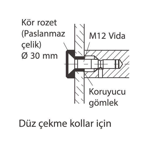 Hafele Çekme Kol Bağlantı Elemanı Tek Taraflı 8-12cm