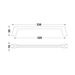 Hafele Mobilya Kulpu Tria 320mm Mat Altın
