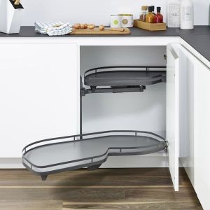 Hafele Lemans2 Sol Kiler Seti 45/125cm, Antrasit Renk