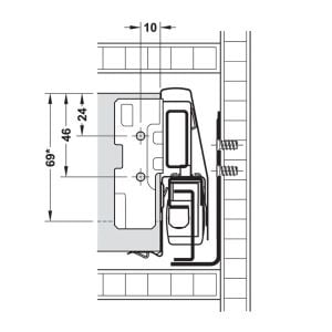 Hafele Çekmece Seti Bordürsüz 50'lik Vidalı Gri