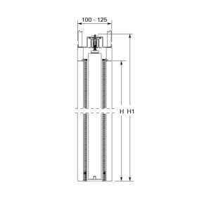 Hafele Unico Tek 1000x2100mm