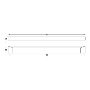 Hafele Mobilya Kulpu Slark 320mm Parlak Altın