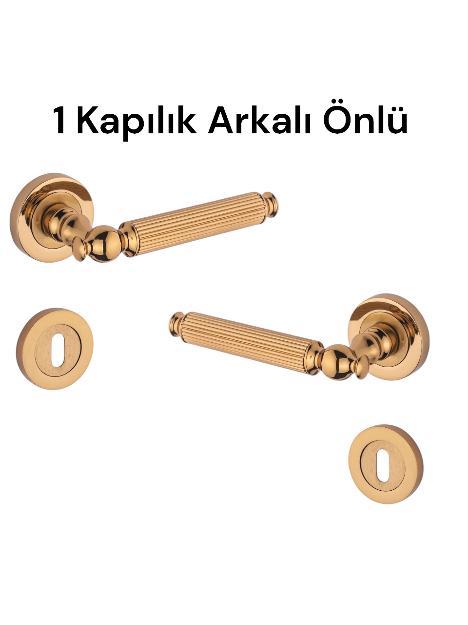 Evnepa Hanedan Kapı Kolu Altın WC-Oda Rözetli Kapı Kolu