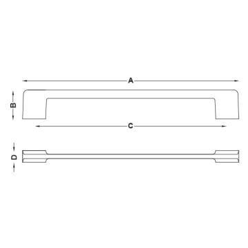 Hafele Mobilya Kulpu Tera 320mm Parlak Krom