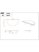 Çebi Kulp A1196 MP27 Antrasit 96MM (9,6CM) Kulp