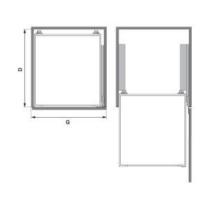 Hafele Çekmece Sepeti Pasto 450mm Gümüş Gri Renk