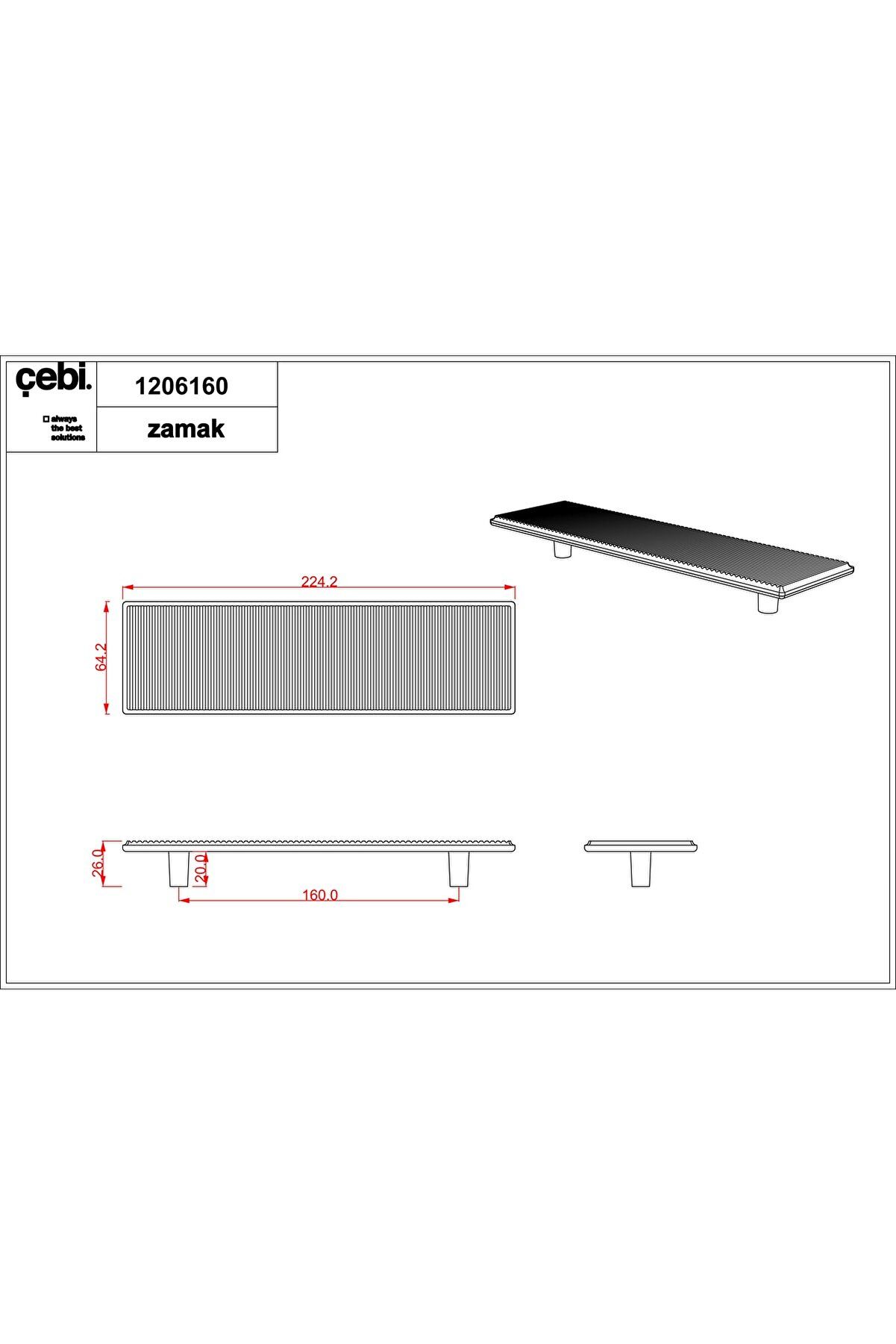 Çebi Kulp A1206 Antrasit 160 MM