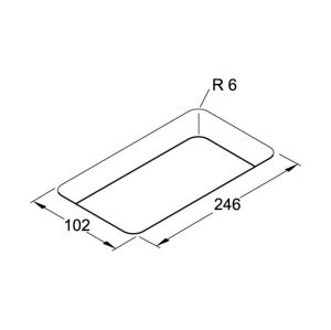 Hafele Tombo Kablo Kapağı 262x118mm, Mat Krom Renk