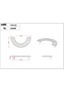 Çebi Kulp A1195 MP30 Antik Sarı 128MM (12,8CM) Kulp