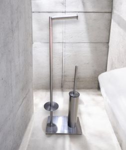 Defne Akasya Yedekli Kağıtlık Klozet Fırça Antrasit Sarı Banyo Ve WC Aksesuarı