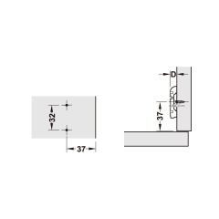 Hafele Metalla 120 H Taban 4 Delik Klipsli 2mm