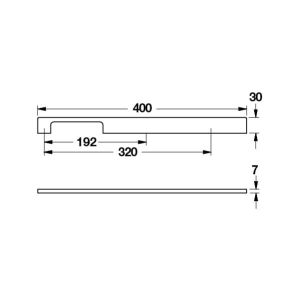 Hafele Mobilya Kulpu Mia Side2 400mm Parlak Krom