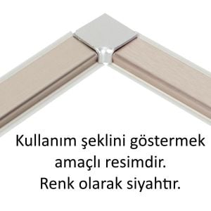 Hafele Süpürgelik İç Köşe Elemanı, Mat Siyah