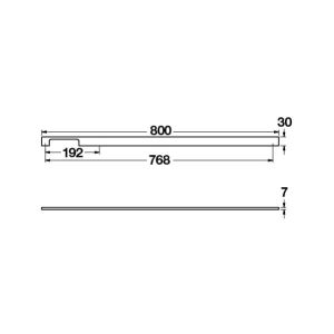 Hafele Mobilya Kulpu Mia Side2 800mm Paslanmaz Çelik