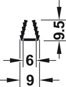 Hafele SLIDO DESIGN 25 IFG Cam kapak profili 5m