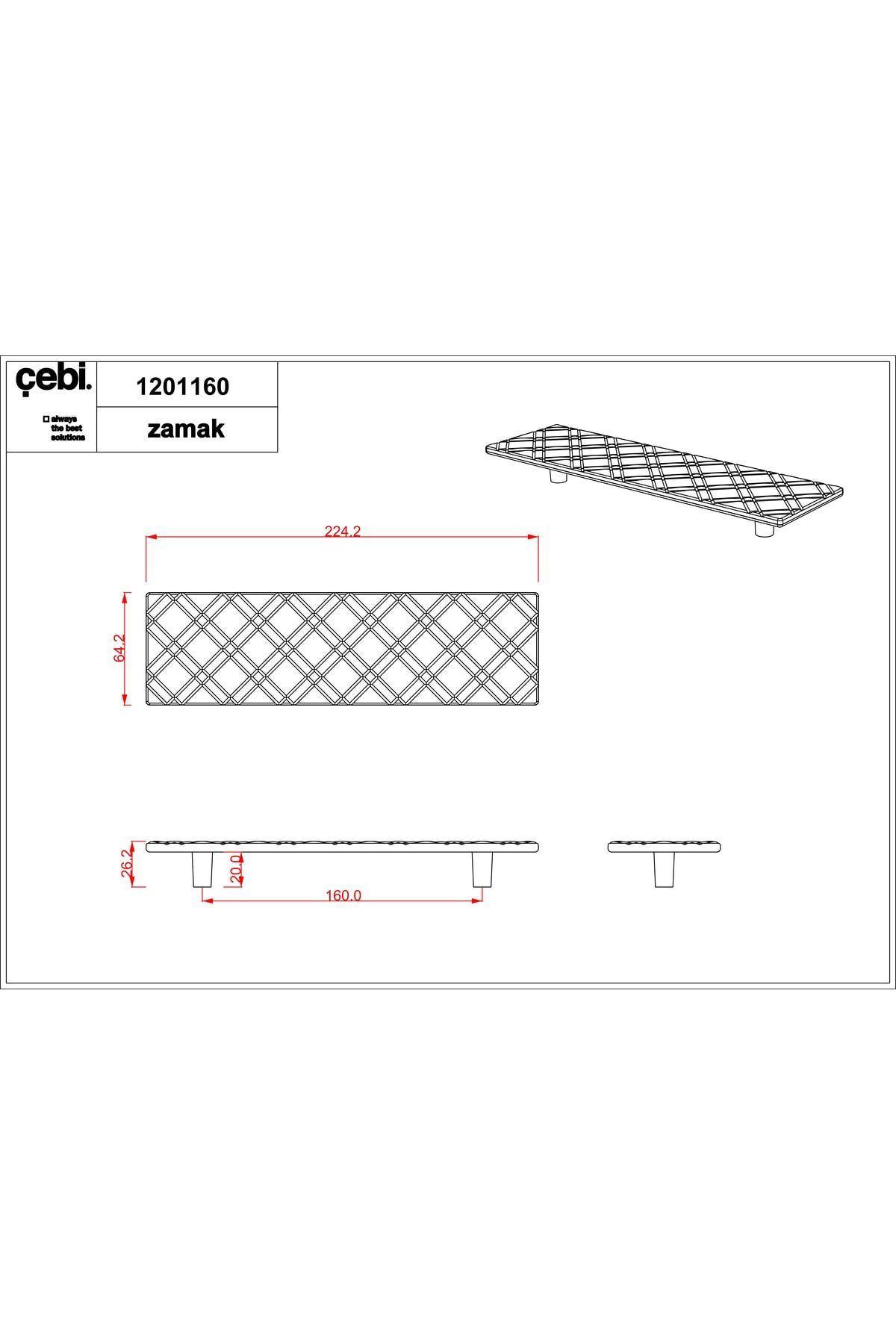 Çebi Kulp A1201 Siyah 160 MM