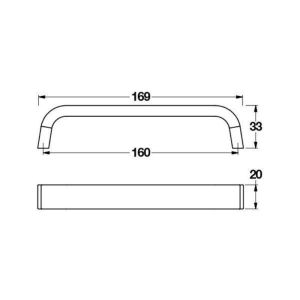 Hafele Mobilya Kulpu Marcello III 160mm Parlak Krom